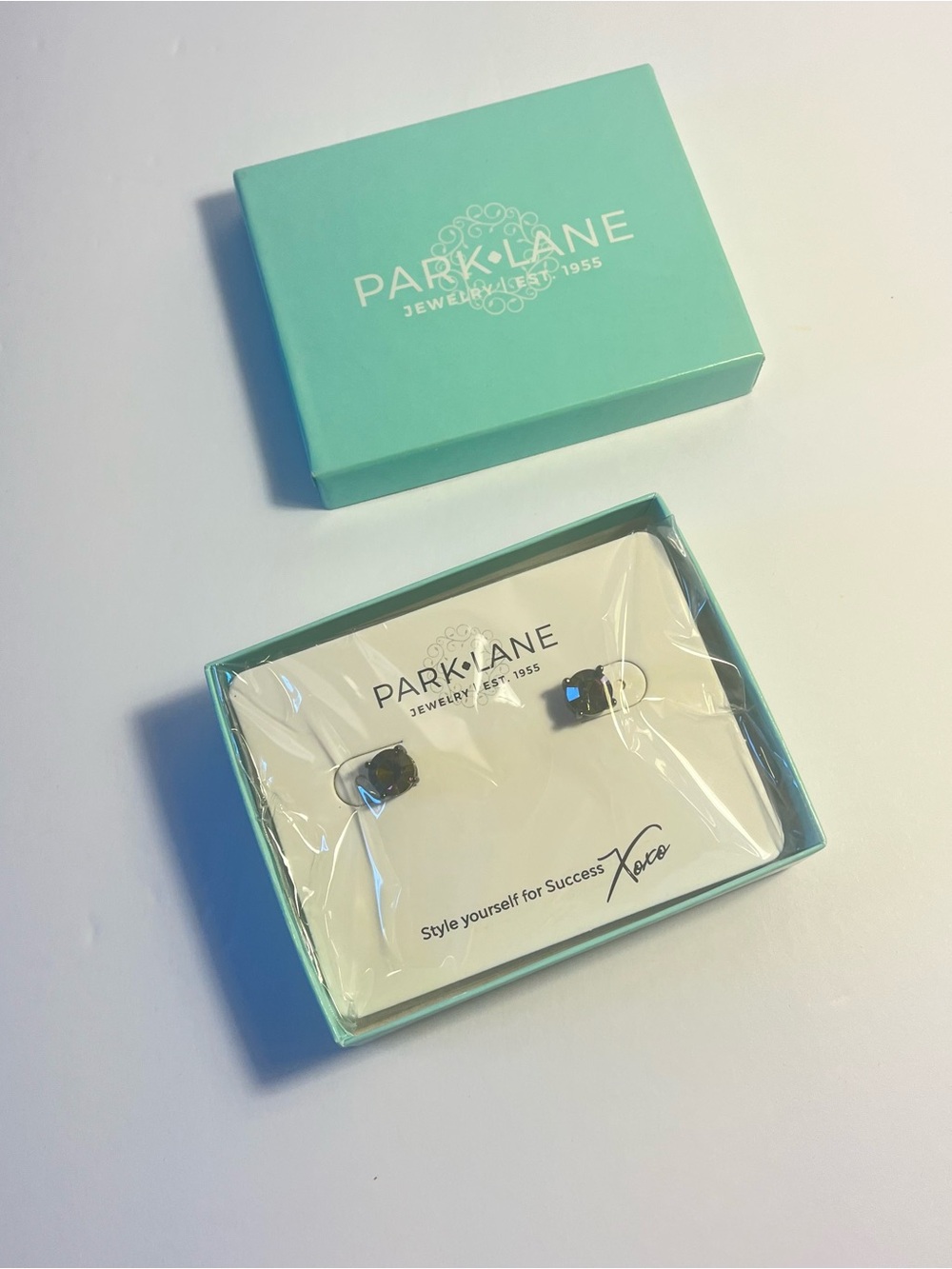 Park Lane Earrings- Impression Studs- Northern Lights- Hematite Plated